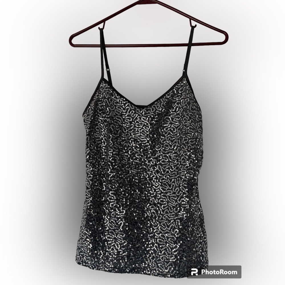 Express Grey/Silver Sequin Tank